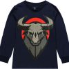 Kids My Brand T-Shirts | My Brand Angry Bull Longsleeve Blauw