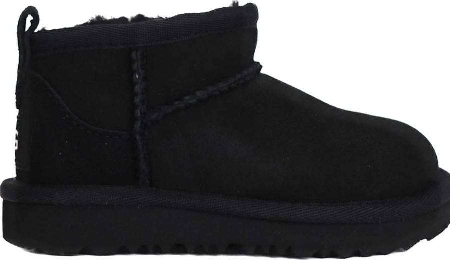 Kids UGG Laarzen | Ugg Classic Ultra Mini Tdl Black Zwart