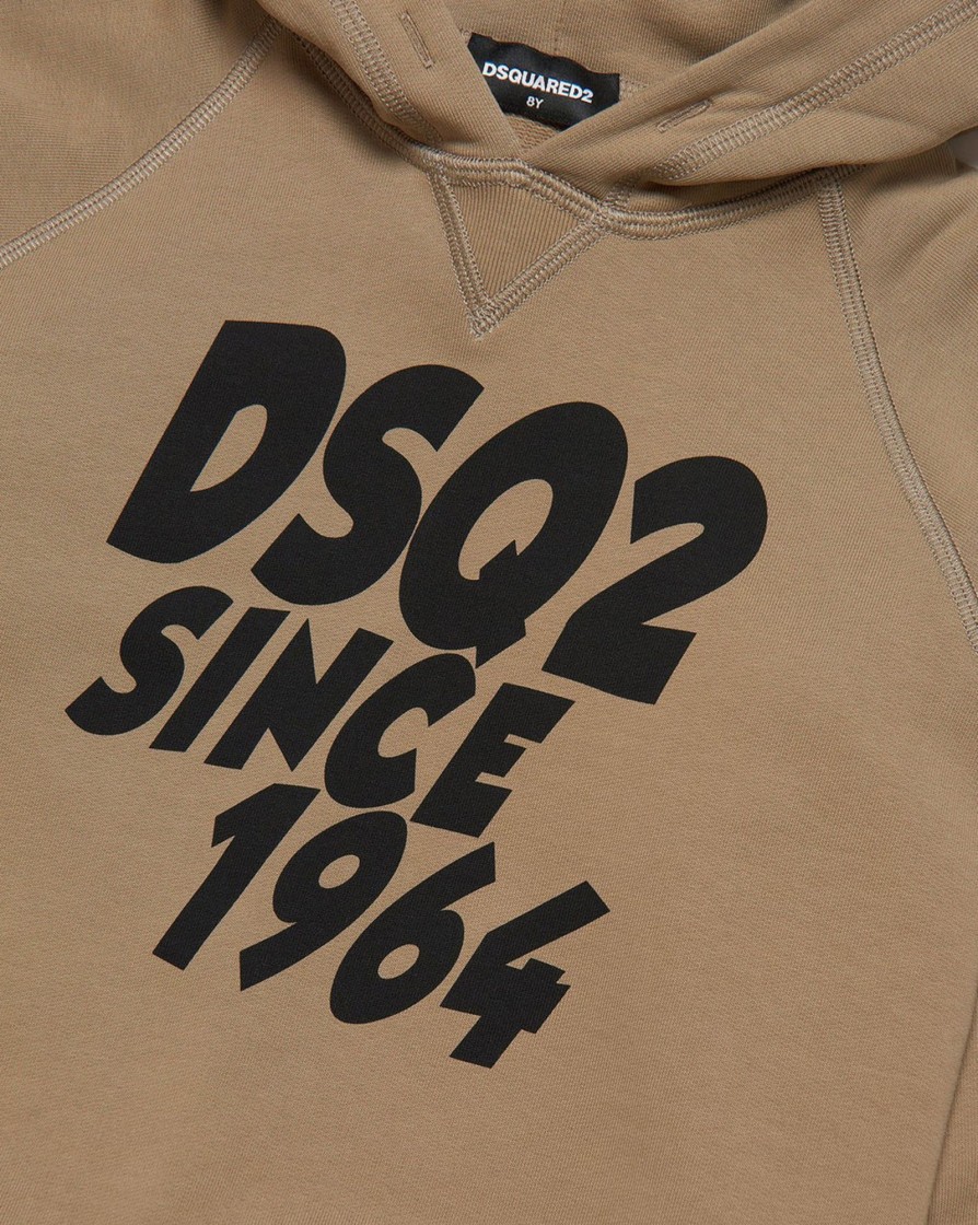 Kids Dsquared2 Truien | Dsquared2 Relax Felpa Hoodie Beige