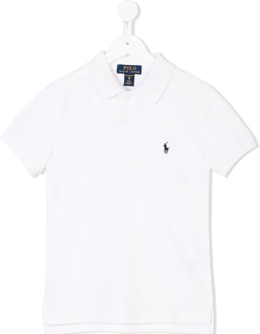 Kids Ralph Lauren T-Shirts | Ralph Lauren Fit Top Knit White Wit