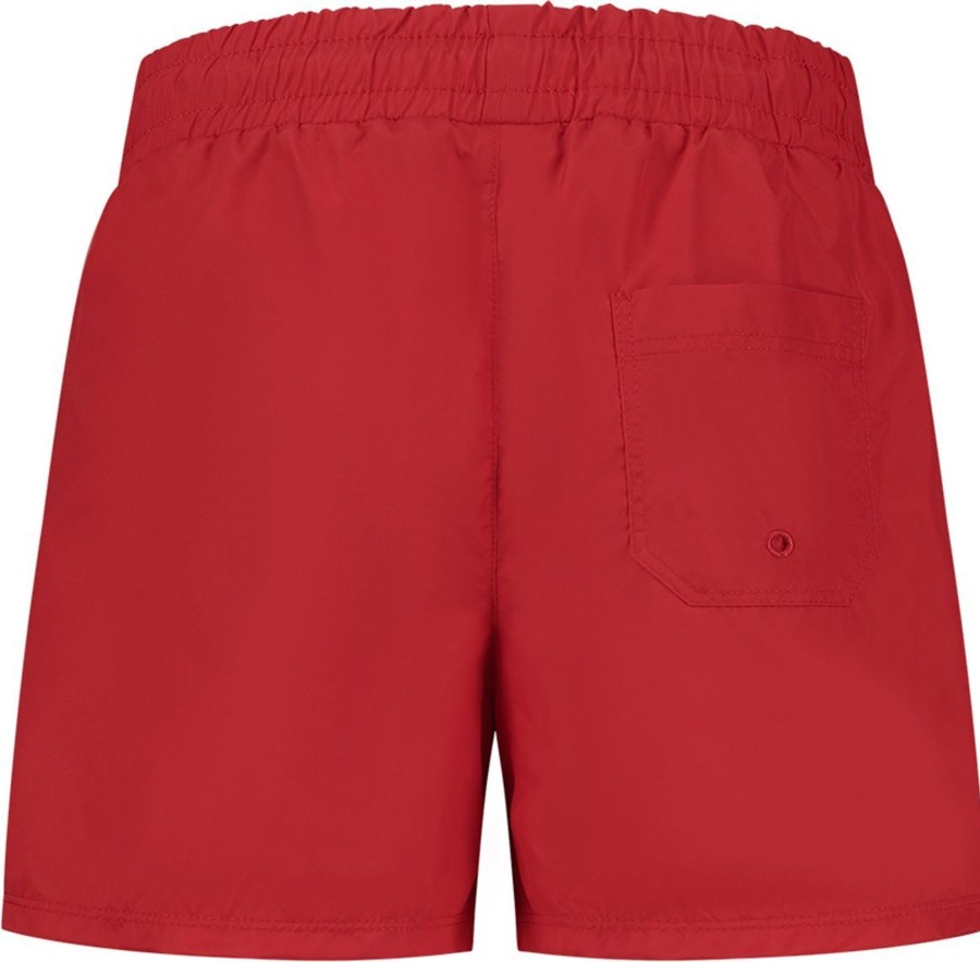 Kids Malelions Badkleding | Malelions Junior Swimshort Nium - Red/White Rood