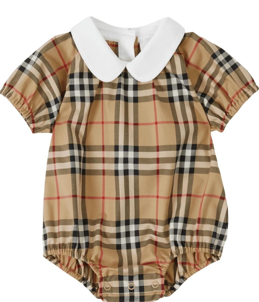 Kids Burberry Rompers | Burberry Burberry Baby Meisjes Romper Beige Beige