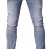 Heren My Brand | My Brand Plain Distresses Jeans Blauw