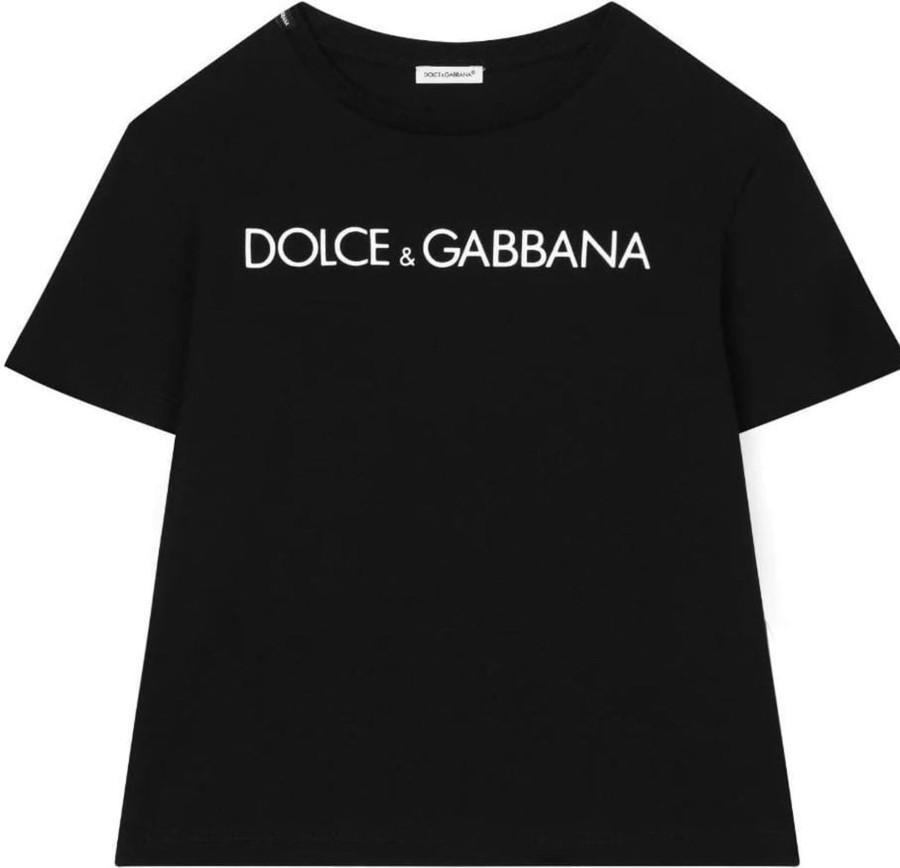 Kids Dolce & Gabbana Tops | Dolce & Gabbana T-Shirt Black Zwart