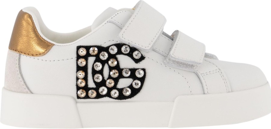 Kids Dolce & Gabbana Sneakers | Dolce & Gabbana Dolce & Gabbana Kinder Meisjes Sneakers Wit Wit