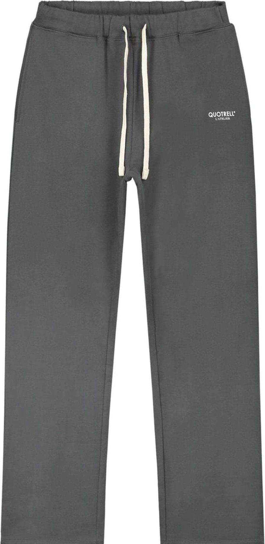 Heren Quotrell | Quotrell L'Atelier Pants | Anthracite/White Zwart