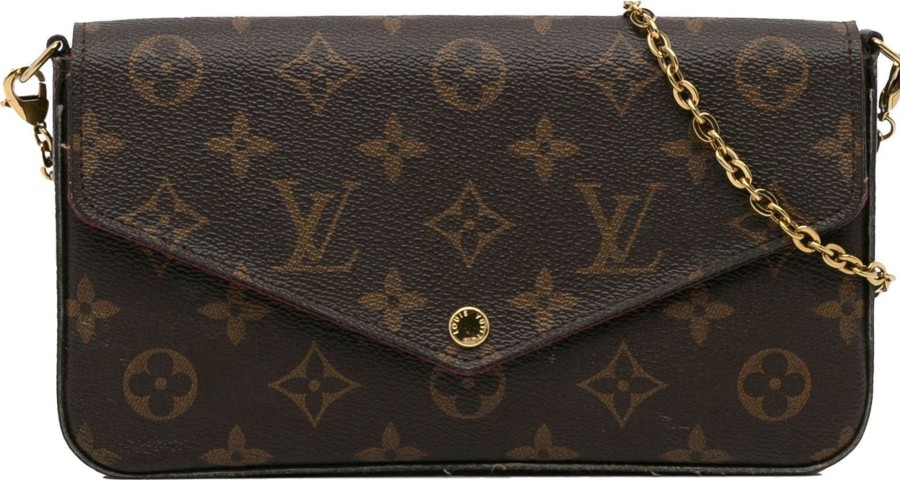 Dames Louis Vuitton | Louis Vuitton Monogram Pochette Felicie Bruin