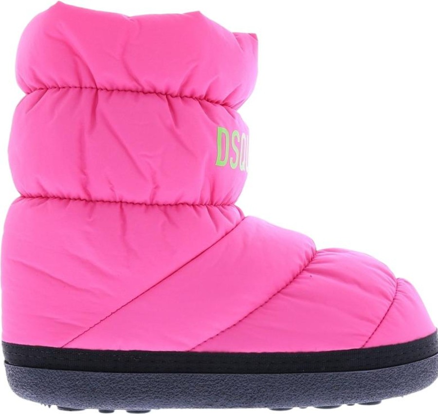 Kids Dsquared2 Laarzen | Dsquared2 Snow Boots Low Logo Print Roze