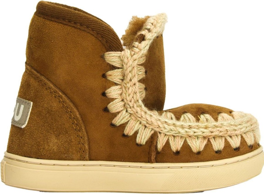 Kids MOU Laarzen | Mou Eskimo Sneaker Kid Cognac Beige