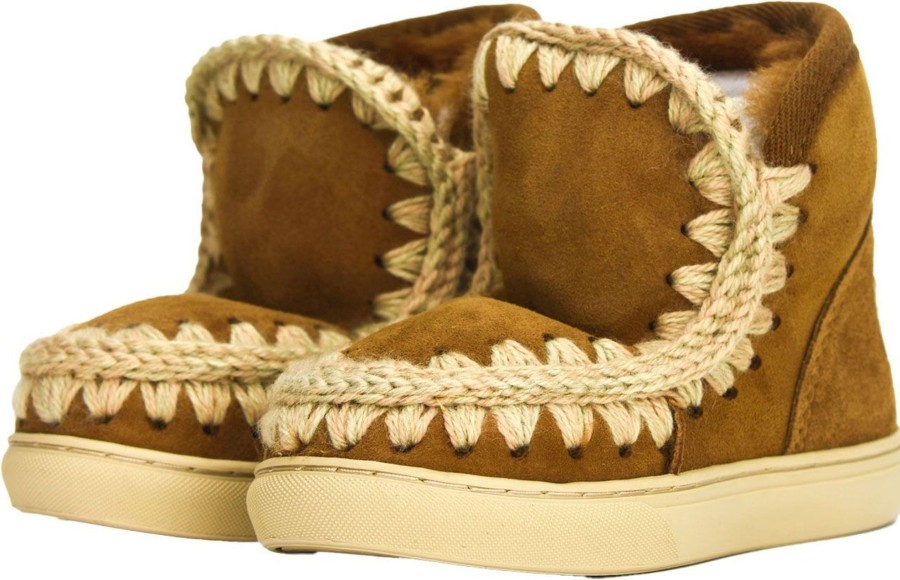 Kids MOU Laarzen | Mou Eskimo Sneaker Kid Cognac Beige