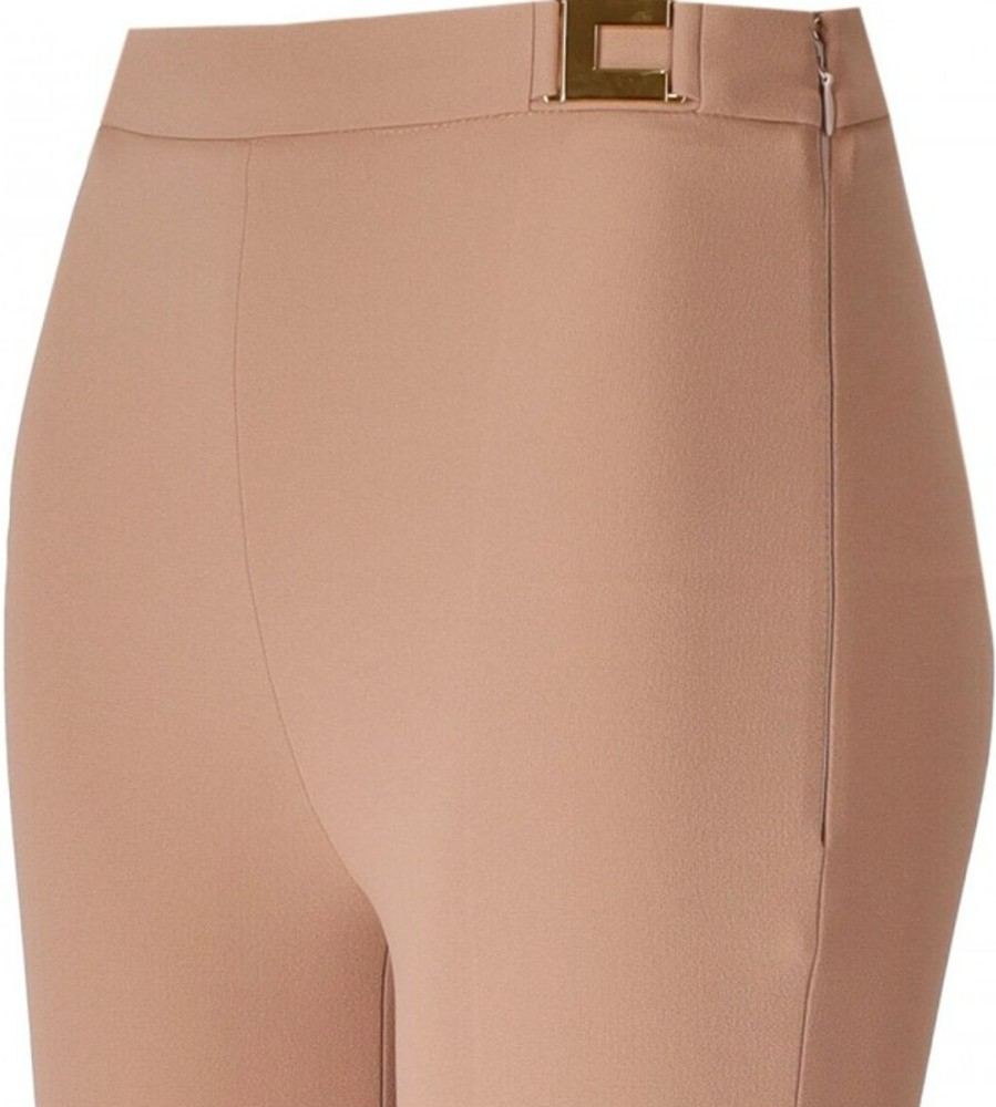 Dames Elisabetta Franchi | Elisabetta Franchi Trousers Natural Neutral Neutraal