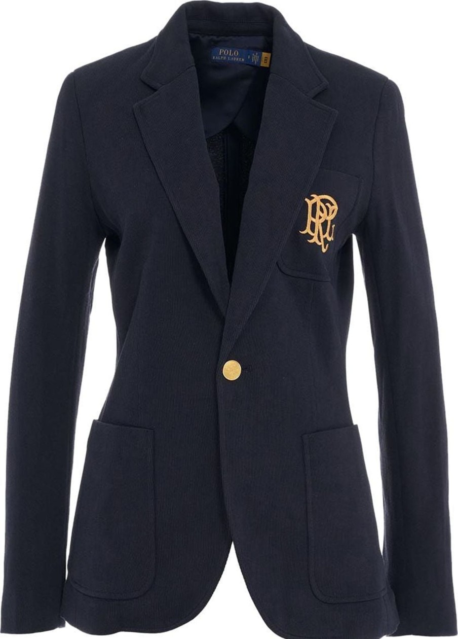 Dames Ralph Lauren | Ralph Lauren Blazer With Logo Blauw