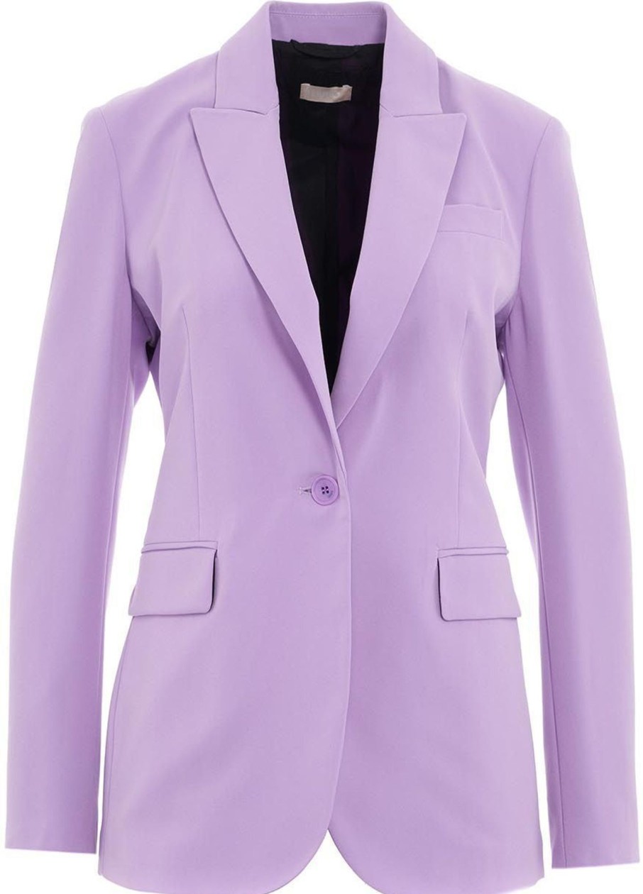 Dames Liu Jo | Liu Jo Blazer Single Breasted Paars