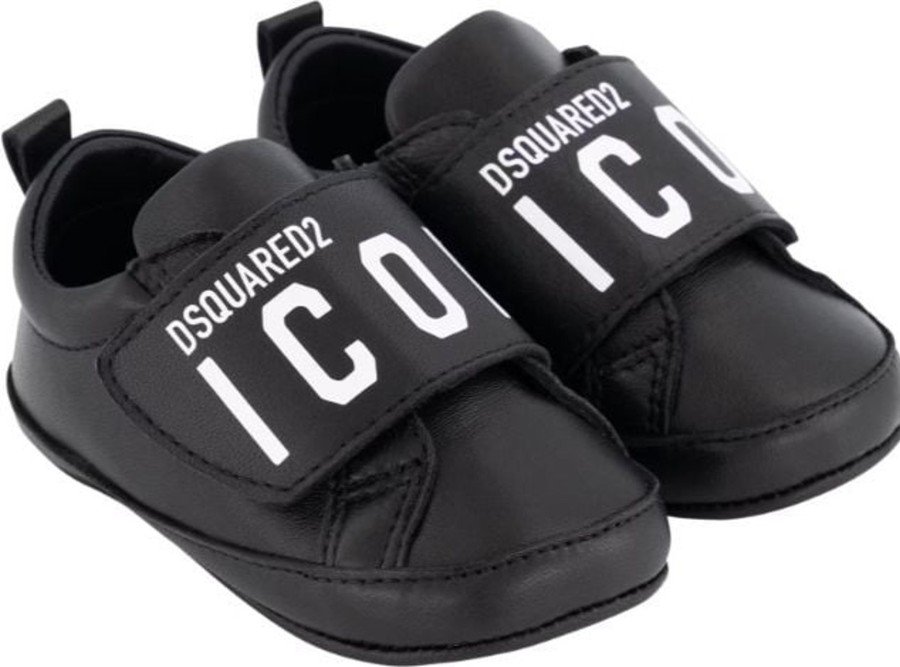 Kids Dsquared2 Schoentjes | Dsquared2 75724 Sneaker Baby Zwart Zwart