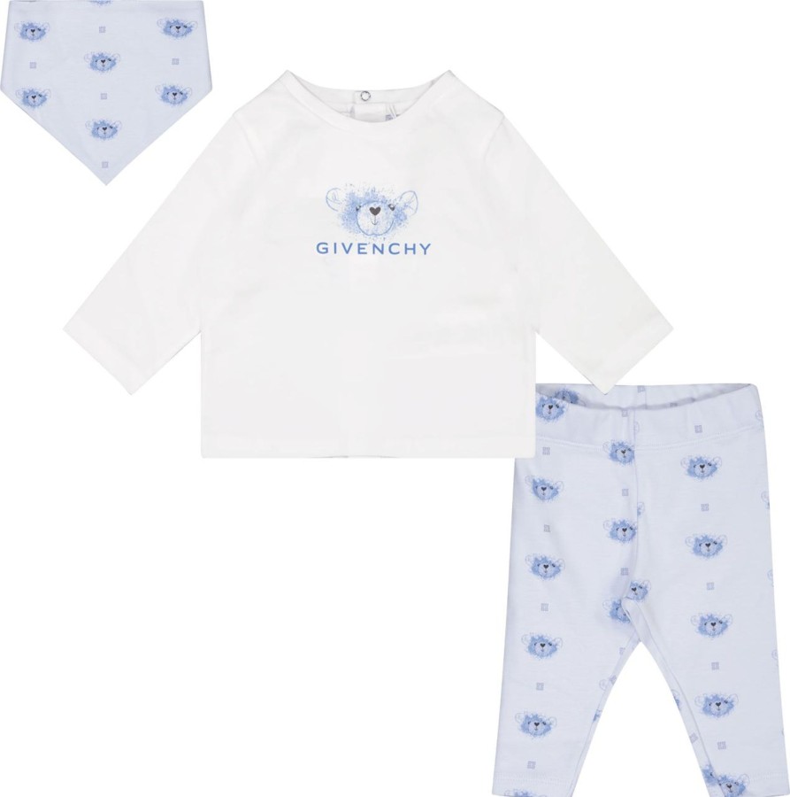 Kids Givenchy Sets | Givenchy Givenchy Baby Unisex Setjes Licht Blauw Blauw