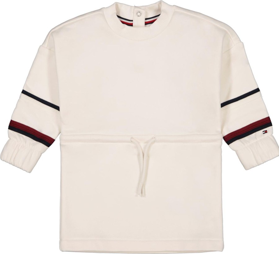 Kids Tommy Hilfiger Jurken | Tommy Hilfiger Tommy Hilfiger Baby Meisjes Jurkje Wit Wit