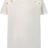 Kids Balmain Tops | Balmain Balmain Kinder Meisjes T-Shirt Off White Wit