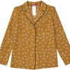 Dames Max Mara | Max Mara Max Mara Studio Printed Silk Shirt Bruin