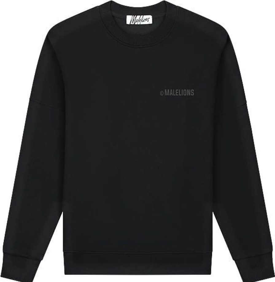 Dames Malelions | Malelions Women Studio Sweater - Black Zwart