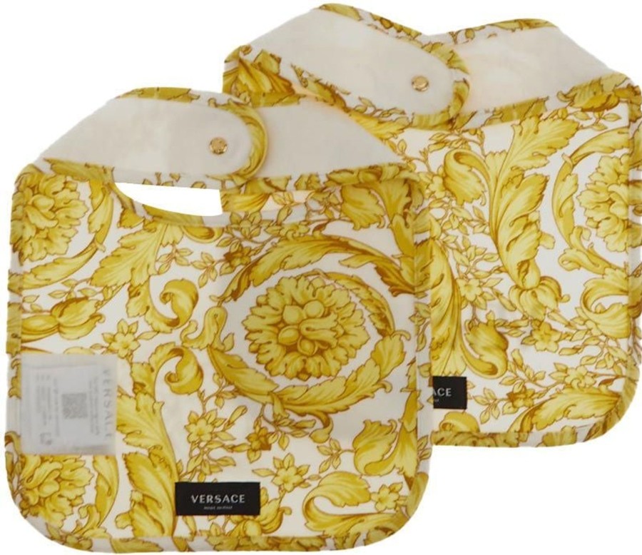 Kids Versace Accessoires | Versace Baby Bib Two-Pack Goud