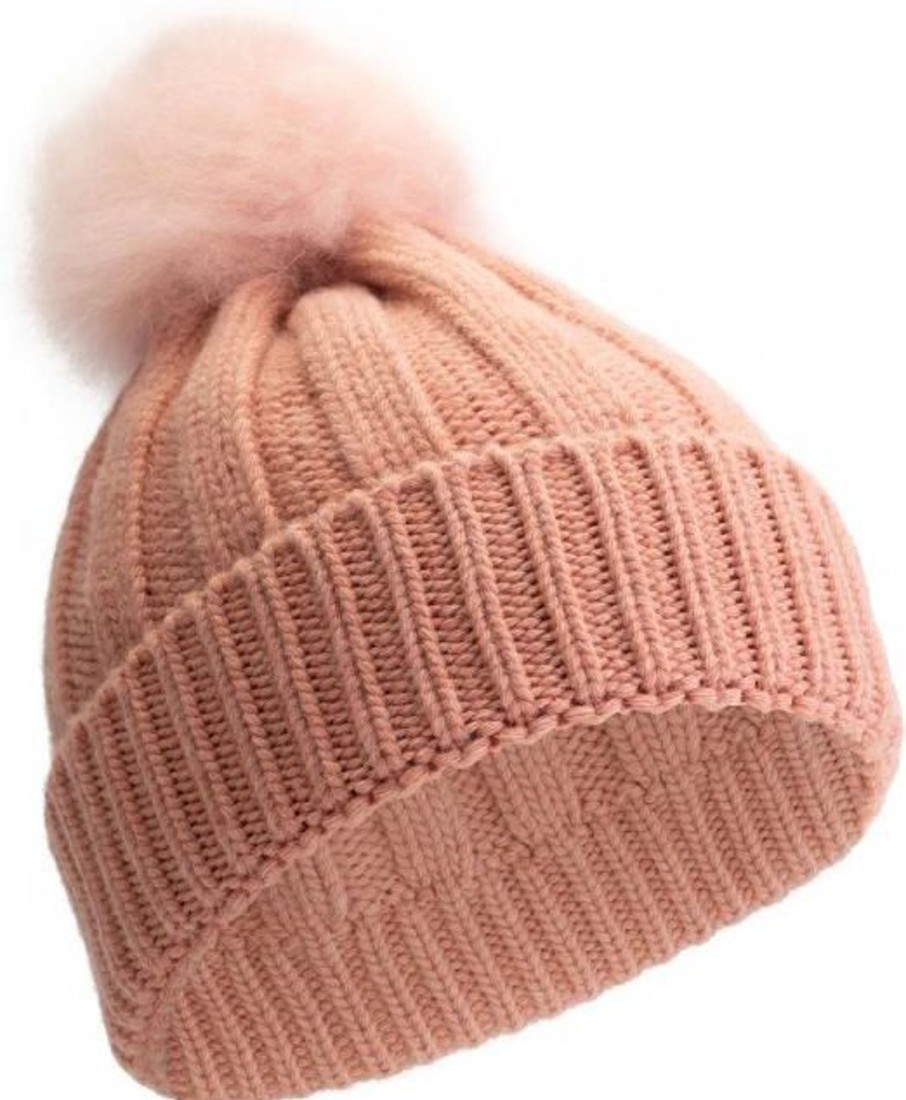 Kids Woolrich Accessoires | Woolrich Cash Pom Pom Beanie Roze