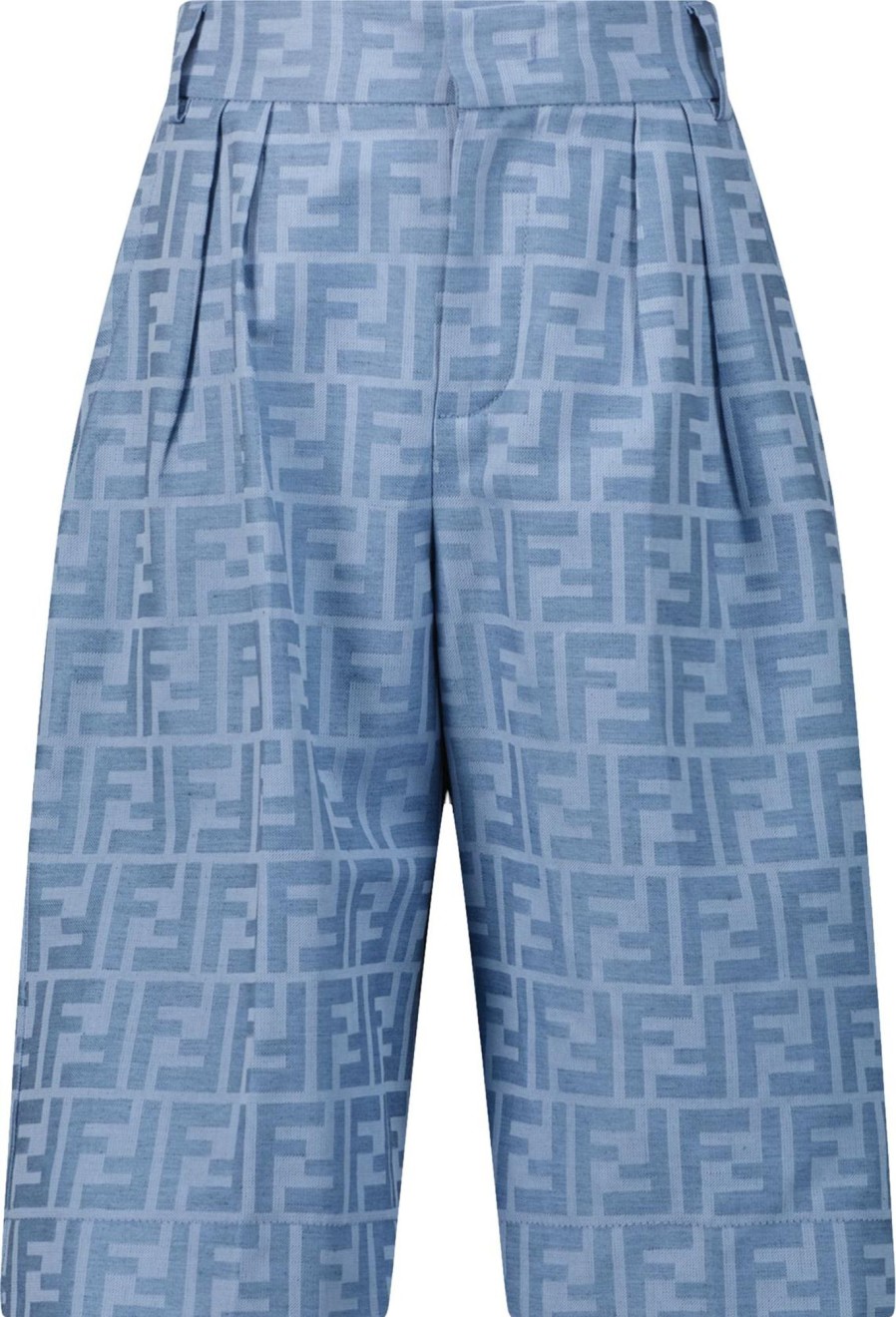 Kids Fendi Shorts | Fendi Fendi Kinder Jongens Shorts Licht Blauw Blauw