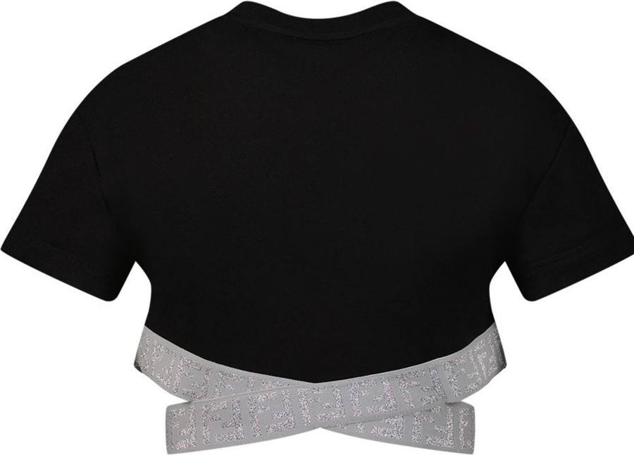 Kids Fendi Tops | Fendi Fendi Kids Top Black Zwart