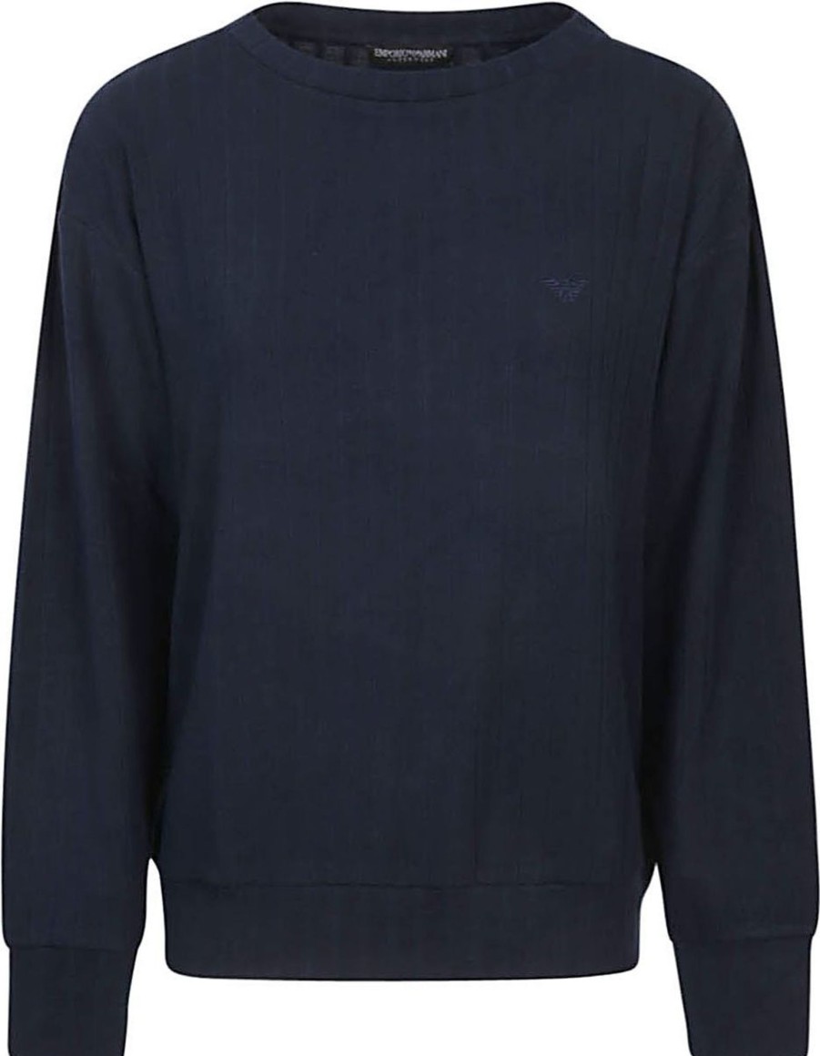 Dames Emporio Armani | Emporio Armani Sweaters Blue Blauw