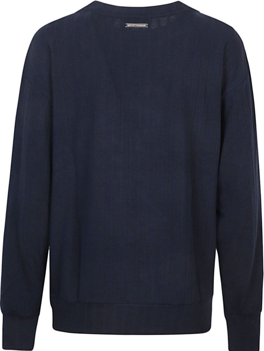 Dames Emporio Armani | Emporio Armani Sweaters Blue Blauw