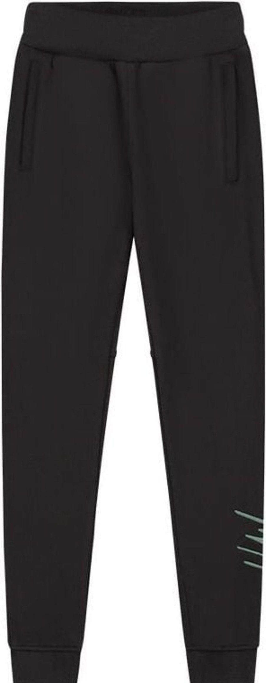 Kids Malelions Broeken | Malelions Split Trackpants - Black/Green Zwart