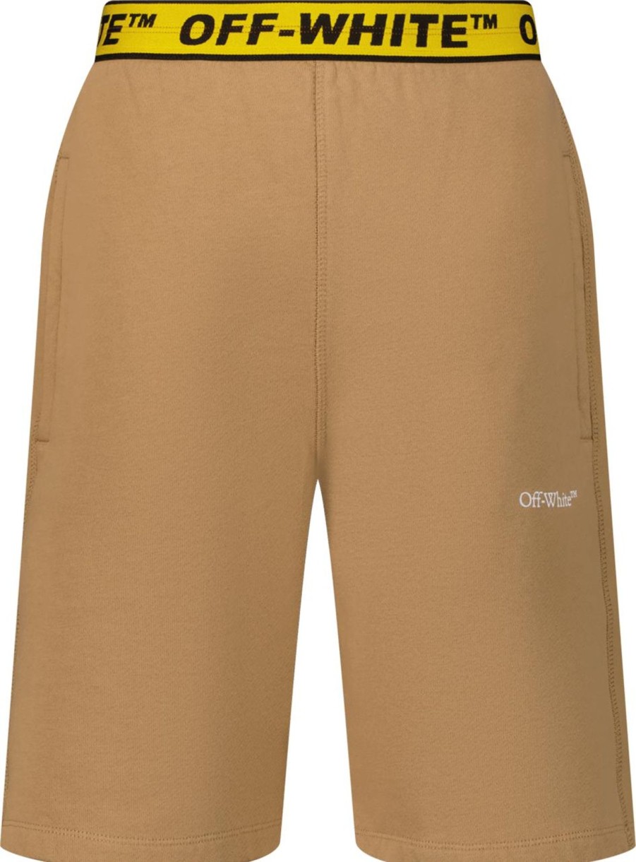 Kids OFF-WHITE Shorts | Off-White Off-White Kinder Unisex Shorts Beige Beige