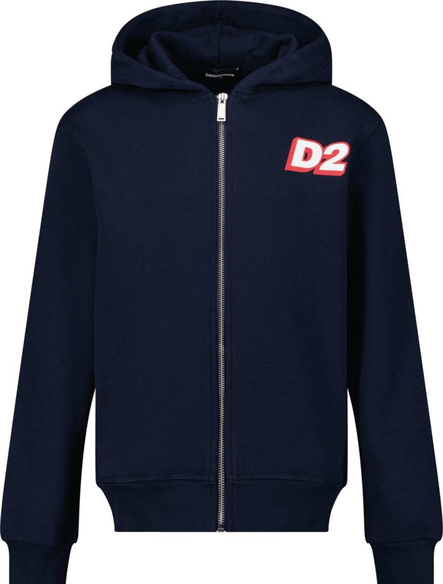 Kids Dsquared2 Vesten | Dsquared2 Dsquared2 Kinder Unisex Vesten Cobalt Blauw Blauw