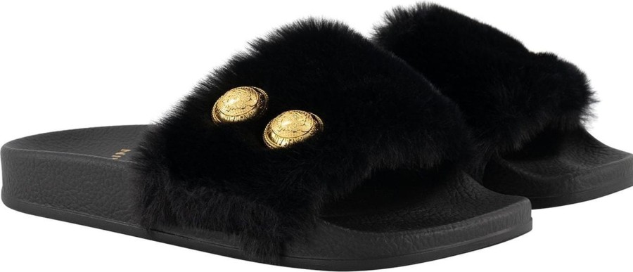 Kids Balmain Schoenen | Balmain Slippers Zwart