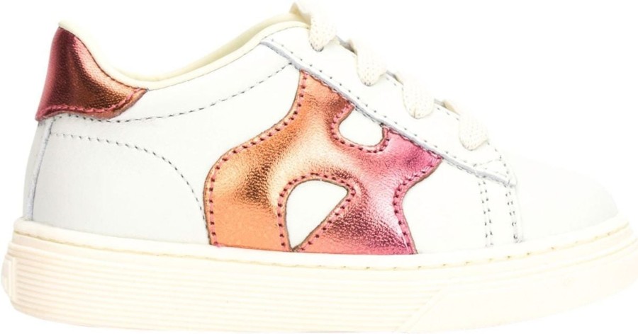 Kids HOGAN Sneakers | Hogan H Sneaker White-Pink Wit