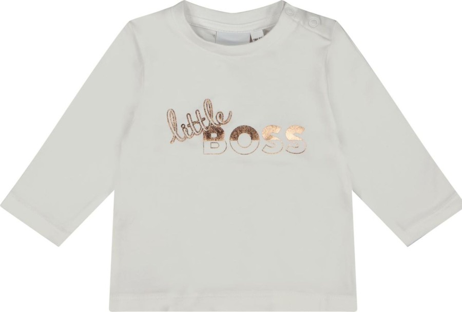 Kids Hugo Boss Shirts | Hugo Boss Boss Baby Meisjes T-Shirt Wit Wit