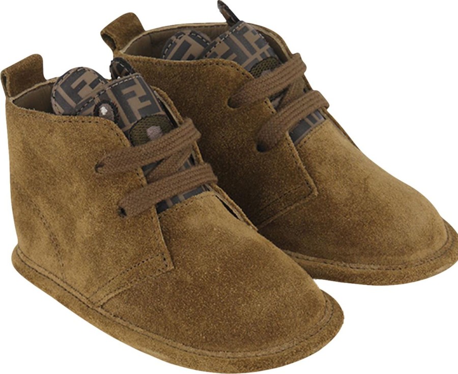 Kids Fendi Schoentjes | Fendi Fendi Baby Unisex Schoenen Camel Taupe