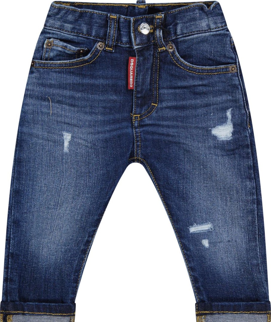 Kids Dsquared2 Jeans | Dsquared2 Dsquared2 Baby Unisex Jeans Blauw Blauw