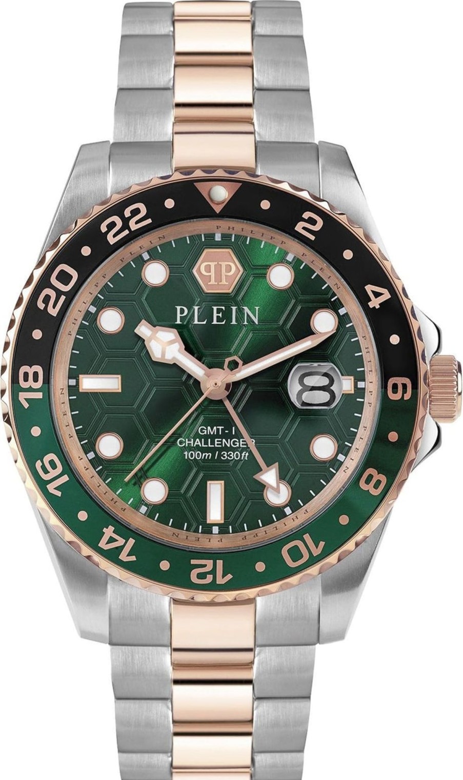 Heren Philipp Plein | Philipp Plein Pwyba0623 Gmt-I Challenger Horloge Groen