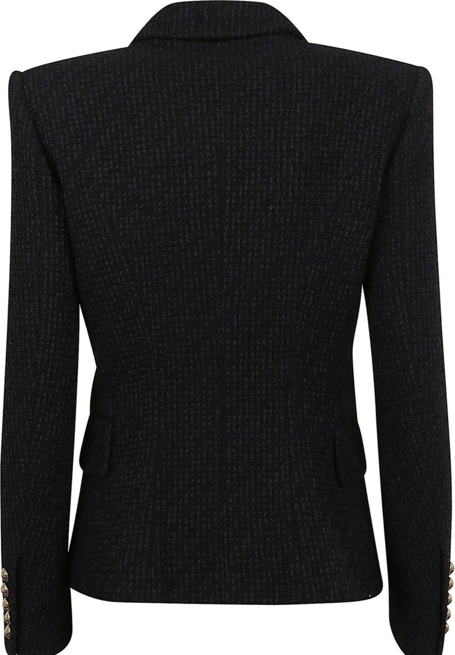 Dames Balmain | Balmain Tweed Blazer Zwart