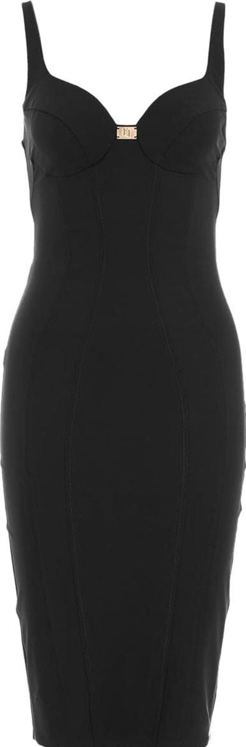 Dames Elisabetta Franchi | Elisabetta Franchi Bustier Dress Zwart