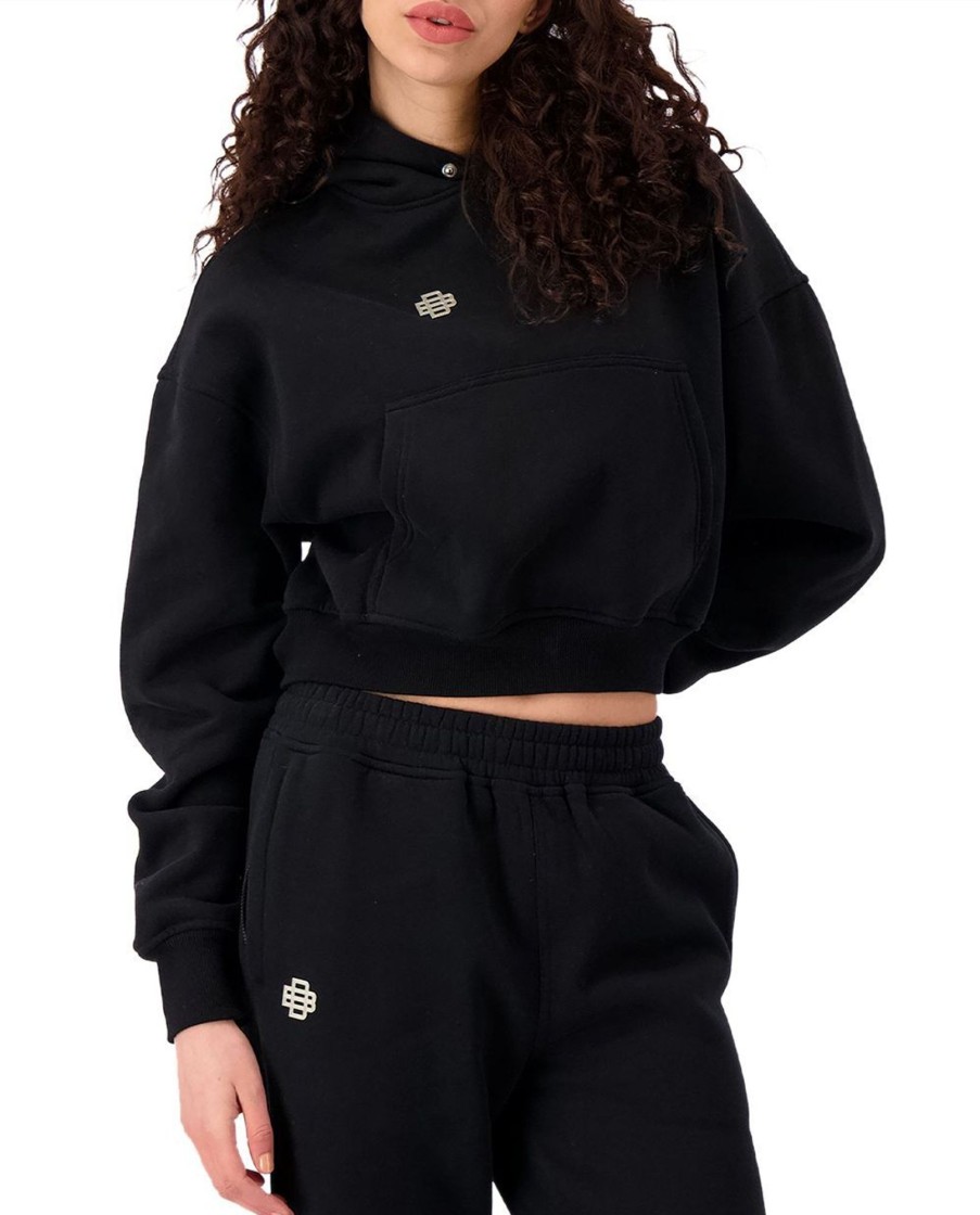 Dames Black Bananas | Black Bananas Monogram Hoody Zwart