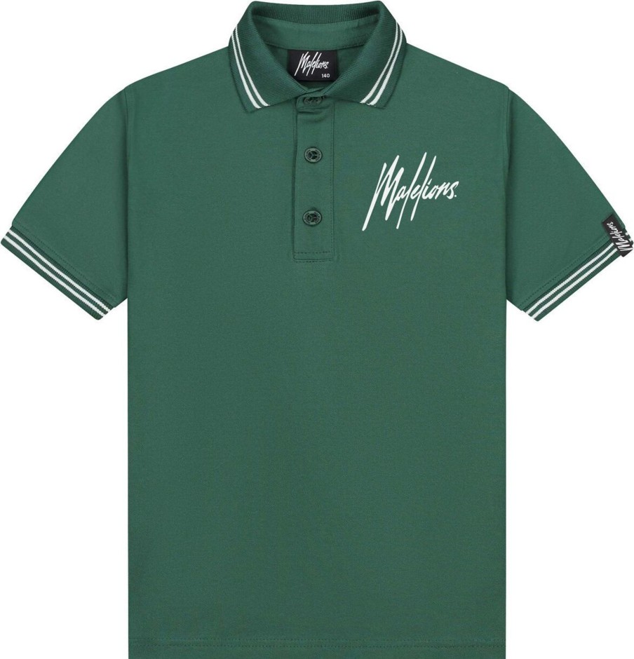 Kids Malelions T-Shirts | Malelions Junior Signature Polo Groen