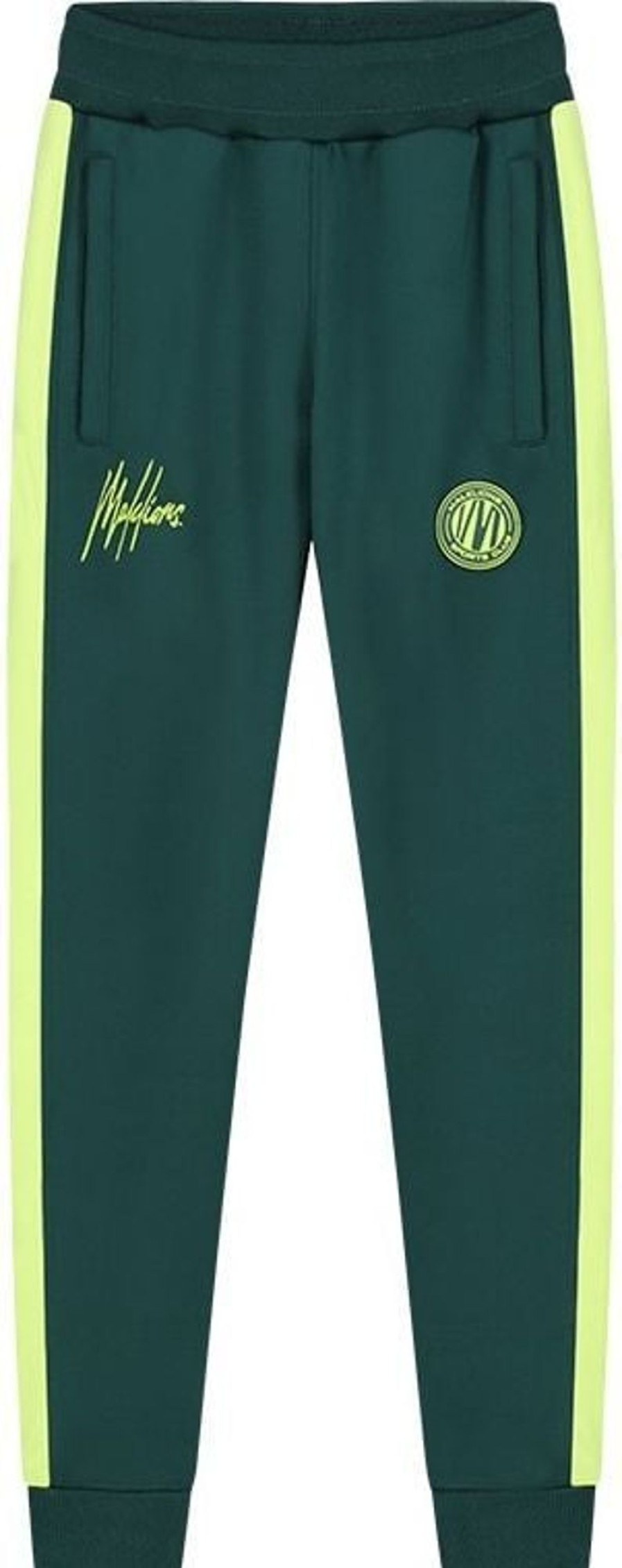 Kids Malelions Broeken | Malelions Academy Trackpants - Teal/Lime Blauw