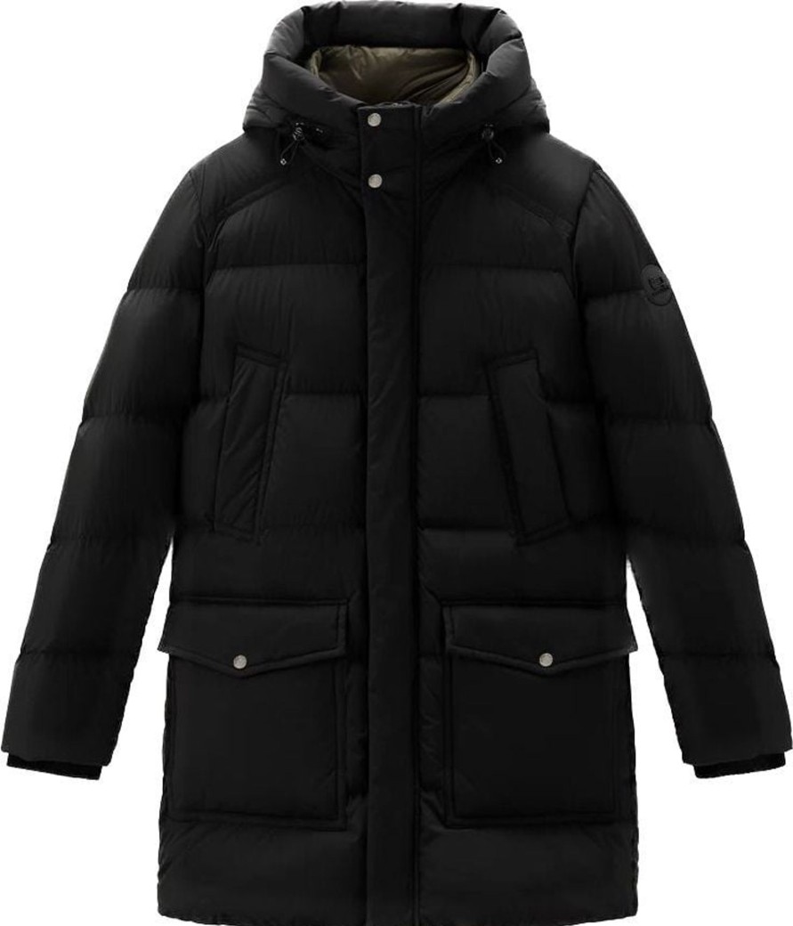 Heren Woolrich | Woolrich Men Premium Down Parka Black Zwart