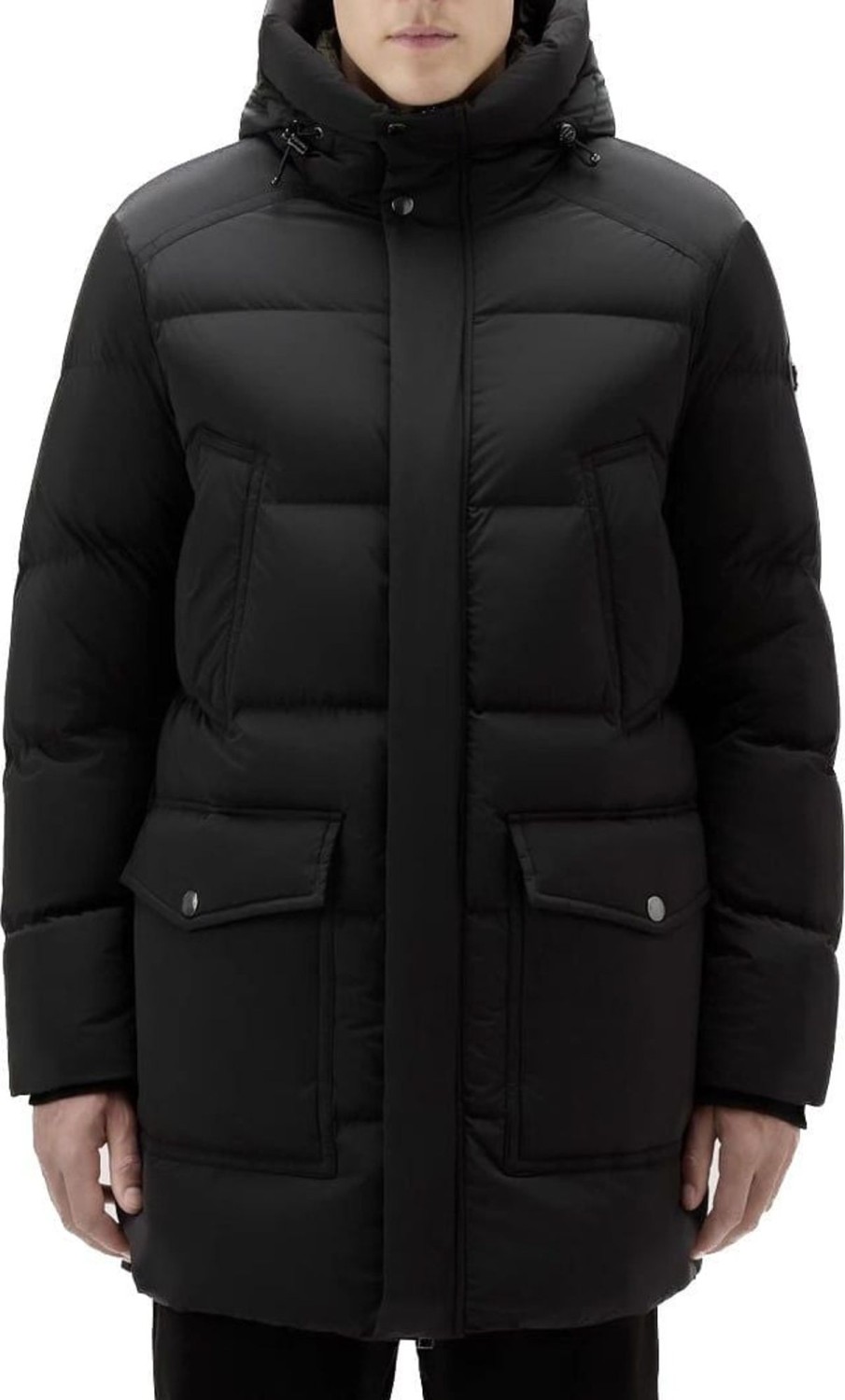 Heren Woolrich | Woolrich Men Premium Down Parka Black Zwart