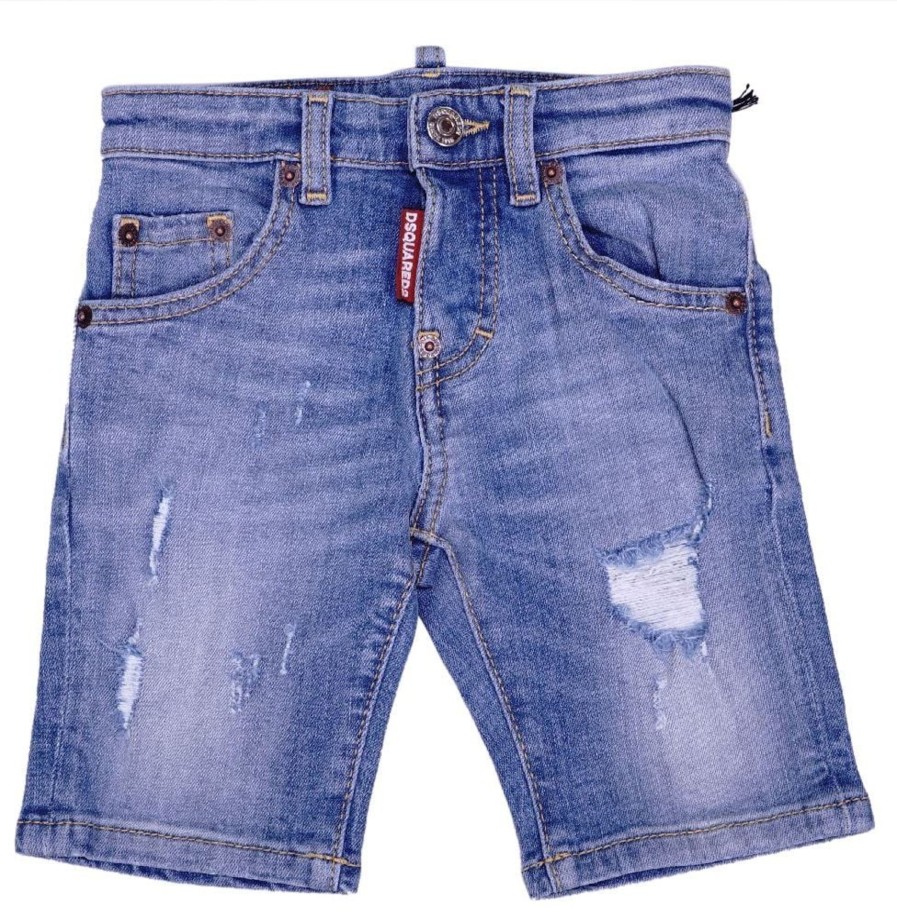 Kids Dsquared2 Shorts | Dsquared2 Dq024D-D009G/Dq01 Blauw