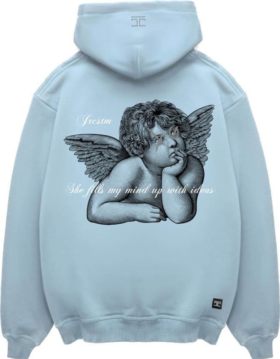 Heren JORCUSTOM | Jorcustom Angel Zipped Hoodie Blue Blauw