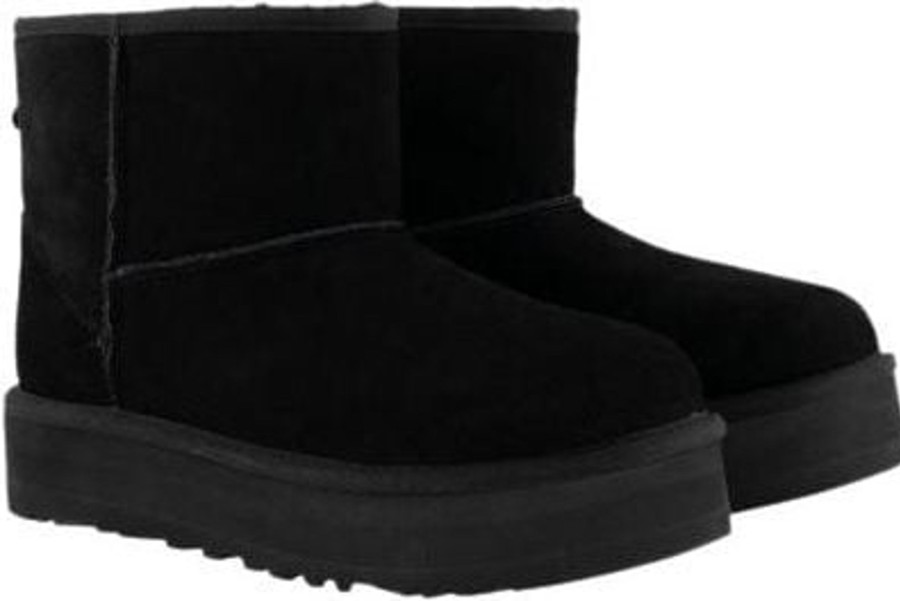 Kids UGG Schoenen | Ugg Kids' Classic Mini Platform Zwart