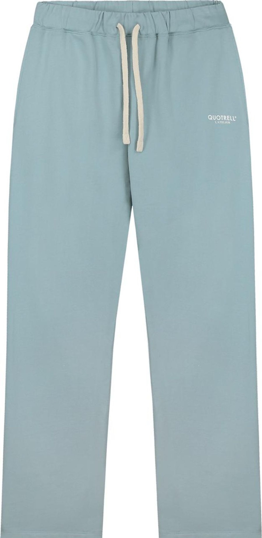 Heren Quotrell | Quotrell L'Atelier Pants | Light Blue/White Blauw