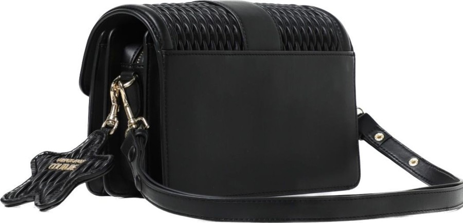 Dames Versace Jeans Couture | Versace Jeans Couture Range F Crunchy Quilted Bag Zwart